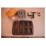 Apple Peeler, Knife Block, Baker's Secret Mini Loaf Pan