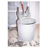Vintage Galvanized Mop Bucket