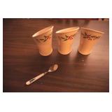 holly berry & leaves stoneware flatware holders. dishwasher, microwave, & oven safe
