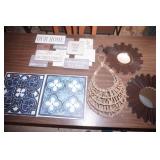 Wall Decor. Mirrors, Woven Wicker Basket, decor