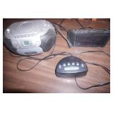 Electronics Lot: Portable AM/FM/CD; Alarm Clocks