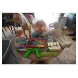 Girls Toy Lot: Elsa, Big Horse and more