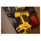 DeWalt Drills, Sawzall, Charging Block. (no batteries)