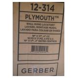 Gerber Wall Hung Lavatory. 12-314 Plymouth