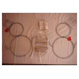 Metal Snowman figures and 4 Shower Caddies