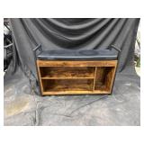 Wood and Metal Storage Bench