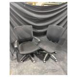 Pair of Black Office Chairs