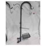 4 Black Metal Clamp-On Shepherd's Hooks