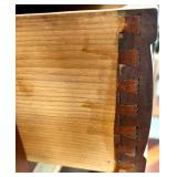 Antique Oak Hutch with Mirror Back & Carved Columns Sideboard Antique Oak Hutch with Mirror Back & Carved Columns Sideboard