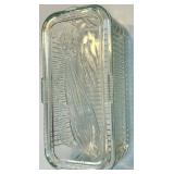 Antique Porcelain-Head Doll in Purple Gingham Dress & Orange Ribbon, Vintage Refrigerator Glass Butter Dish & Wreath Antique Porcelain-Head Doll in Purple Gingham Dress & Orange Ribbon, Vintage Refrigerator Glass Butter Dish & Wreath