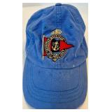 Birkenstock Sandals (EU 37) Two-Strap Blue Suede & Navy Cap with Nautical Crest Birkenstock Sandals (EU 37) Two-Strap Blue Suede & Navy Cap with Nautical Crest