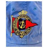 Birkenstock Sandals (EU 37) Two-Strap Blue Suede & Navy Cap with Nautical Crest Birkenstock Sandals (EU 37) Two-Strap Blue Suede & Navy Cap with Nautical Crest