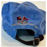 Birkenstock Sandals (EU 37) Two-Strap Blue Suede & Navy Cap with Nautical Crest Birkenstock Sandals (EU 37) Two-Strap Blue Suede & Navy Cap with Nautical Crest