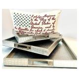 Crocodile-Pattern Serving Trays - 3-Piece Set plus Accent Pillow Crocodile-Pattern Serving Trays - 3-Piece Set plus Accent Pillow