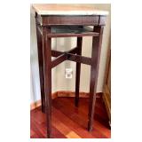 Marble-Top Console Table & Dark Wood Base Marble-Top Console Table & Dark Wood Base