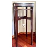 Marble-Top Console Table & Dark Wood Base Marble-Top Console Table & Dark Wood Base