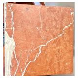 Marble-Top Console Table & Dark Wood Base Marble-Top Console Table & Dark Wood Base