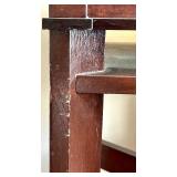 Marble-Top Console Table & Dark Wood Base Marble-Top Console Table & Dark Wood Base