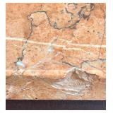 Marble-Top Console Table & Dark Wood Base Marble-Top Console Table & Dark Wood Base