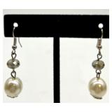 Gold-Tone Pearl Necklace, Pink Enamel Bangle & Assorted Earrings - Fashion Jewelry Lot Gold-Tone Pearl Necklace, Pink Enamel Bangle & Assorted Earrings - Fashion Jewelry Lot