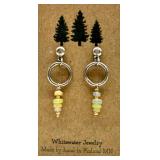 Whitewater Jewelry Fire Opal Sterling Silver & Gold Earrings - New Whitewater Jewelry Fire Opal Sterling Silver & Gold Earrings - New