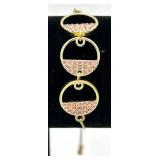 Pink Bead Jewelry Set - Necklace & Bracelet & Earrings with Heart Charms Pink Bead Jewelry Set - Necklace & Bracelet & Earrings with Heart Charms