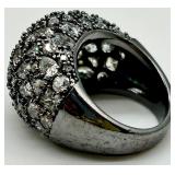 Gold-Tone Jewelry Set: Floral Dome Ring, Crystal Flower Ring, Pink Drop Earrings, Multi-Strand Necklace Gold-Tone Jewelry Set: Floral Dome Ring, Crystal Flower Ring, Pink Drop Earrings, Multi-Strand Necklace