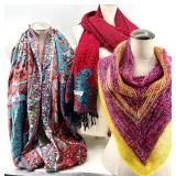 Raj 100% Rayon Scarf & Pashmina Scarves - 3-Piece Set - Made in India Raj 100% Rayon Scarf & Pashmina Scarves - 3-Piece Set - Made in India