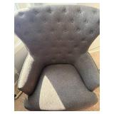 Upholstered Tufted Nailhead Armchair Upholstered Tufted Nailhead Armchair