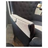 Upholstered Tufted Nailhead Armchair Upholstered Tufted Nailhead Armchair
