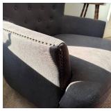Upholstered Tufted Nailhead Armchair Upholstered Tufted Nailhead Armchair