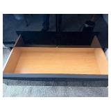 Black High-Gloss Wardrobe Cabinet - 2-Doors, 2 Drawers Black High-Gloss Wardrobe Cabinet - 2-Doors, 2 Drawers