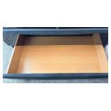 Black High-Gloss Wardrobe Cabinet - 2-Doors, 2 Drawers Black High-Gloss Wardrobe Cabinet - 2-Doors, 2 Drawers