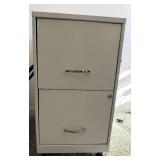 Two-Drawer Metal Filing Cabinet on Casters - 18x14x26 Two-Drawer Metal Filing Cabinet on Casters - 18x14x26