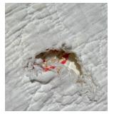 Patchwork Star Quilt - Hexagon Star Patchwork with Floral Prints & Pink Binding - Damaged - For crafts/repurposing Patchwork Star Quilt - Hexagon Star Patchwork with Floral Prints & Pink Binding - Damaged - For crafts/repurposing