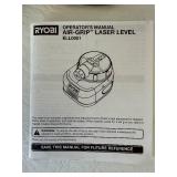 Ryobi Air-Grip Laser Level ELL001 with Case & Manual Ryobi Air-Grip Laser Level ELL001 with Case & Manual