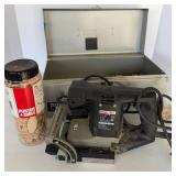 Porter-Cable Plate Joiner Model 556 - Wood Biscuit Jar & Metal Carry Case Porter-Cable Plate Joiner Model 556 - Wood Biscuit Jar & Metal Carry Case