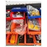 Assorted Hardware in Orange Bins - Screws, Nuts, Bolts & Fittings Assorted Hardware in Orange Bins - Screws, Nuts, Bolts & Fittings