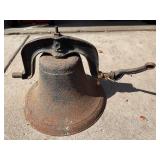 Antique Cast-Iron Farm Bell #2 USA Antique Cast-Iron Farm Bell #2 USA