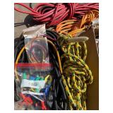 Assorted Extension Cords, Rope & Air Hose Assorted Extension Cords, Rope & Air Hose