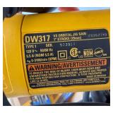 DeWalt DW317 Jig Saw 120V 5.5A Orbital 1 in Stroke 0-3100 SPM with Blades DeWalt DW317 Jig Saw 120V 5.5A Orbital 1 in Stroke 0-3100 SPM with Blades