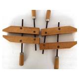 Jorgensen Adjustable Clamp Co Vintage Wooden Bar Clamps Jorgensen Adjustable Clamp Co Vintage Wooden Bar Clamps