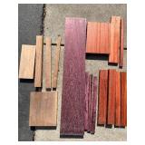 Padauk, Purple Heart & Black Walnut Wood Planks - Assorted Hardwood Padauk, Purple Heart & Black Walnut Wood Planks - Assorted Hardwood