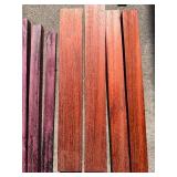 Padauk, Purple Heart & Black Walnut Wood Planks - Assorted Hardwood Padauk, Purple Heart & Black Walnut Wood Planks - Assorted Hardwood
