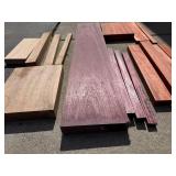 Padauk, Purple Heart & Black Walnut Wood Planks - Assorted Hardwood Padauk, Purple Heart & Black Walnut Wood Planks - Assorted Hardwood