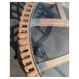 Round Glass-Top Cast Iron Patio Table Round Glass-Top Cast Iron Patio Table