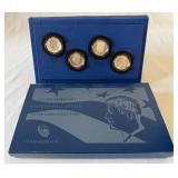2014 50th Anniversary Kennedy Half Dollar 4 Coin Uncirculated Set - original package with COA