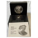 2021 W-American Eagle One Ounce Proof Silver Bullion Coin - original package with COA