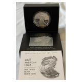 2023 W-American Eagle One Ounce Proof Silver Bullion Coin - original package with COA