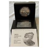2023 W-American Eagle One Ounce Proof Silver Bullion Coin - original package with COA